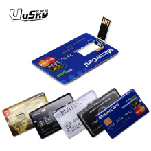 Business Card USB 2.0 Full Color Printing Popular Gift Advertising 8GB Plastic Pendrive 16GB Credit Card USB Flash Drive